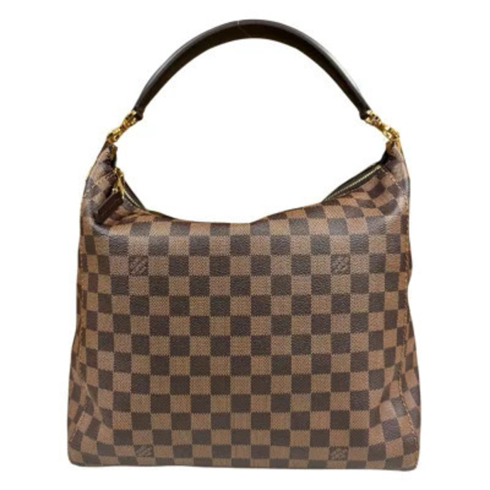 Louis Vuitton Portobello Damier Shoulder Bag Canvas Brown